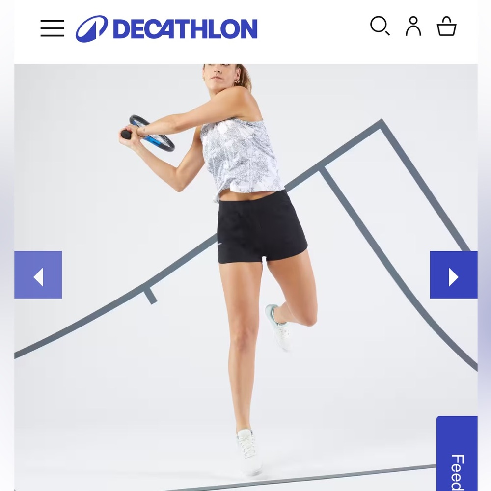💙 Arte go Décathlon Women's Black Athletic Shorts size Medium
